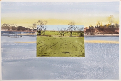 Frost on a field. 8am and 3pm. Myreby, Bornholm (sold)